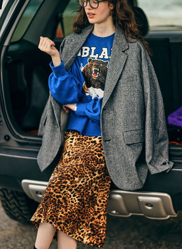 LEOPARD SKIRT 詳細画像 Brown 5