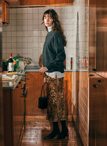 LEOPARD SKIRT 詳細画像 Brown 7