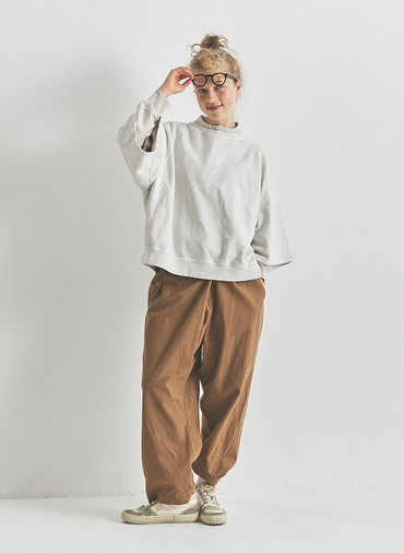 Vegetable Dyeing フロントタックパンツ 詳細画像 Brown 5