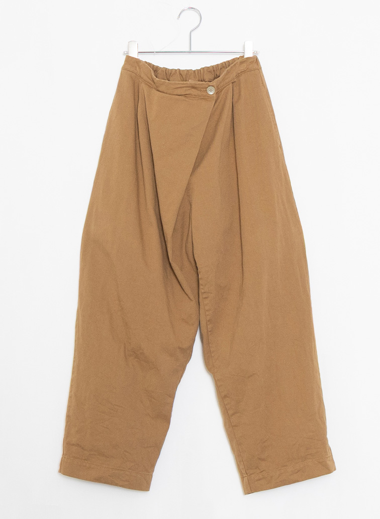 Vegetable Dyeing フロントタックパンツ 詳細画像 Brown 1