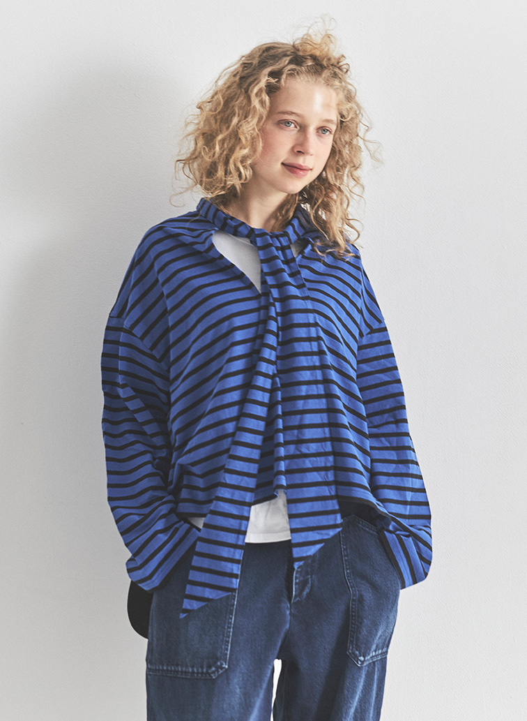 taco cotton ボーダータイ 詳細画像 Navy 3