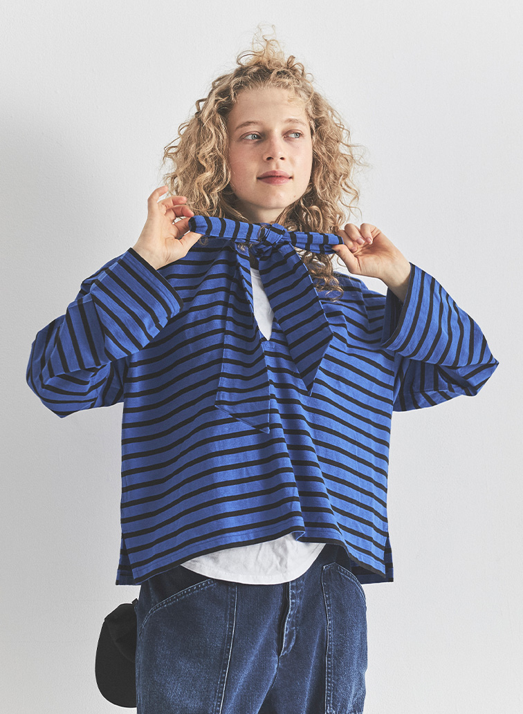taco cotton ボーダータイ 詳細画像 Navy 4
