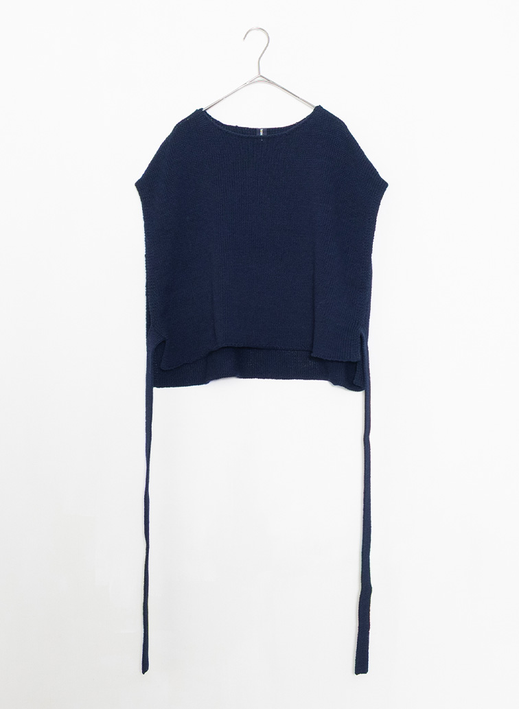 リボンニットベスト 詳細画像 Dark Navy 1