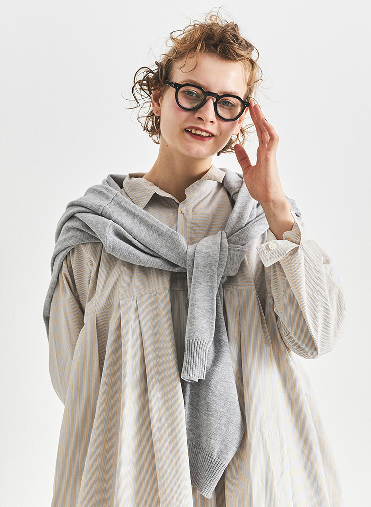 ストライプコクーンワンピース 詳細画像 Beige 2