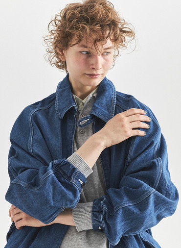 ユニセックス デニムブルゾン 詳細画像 Indigo 4