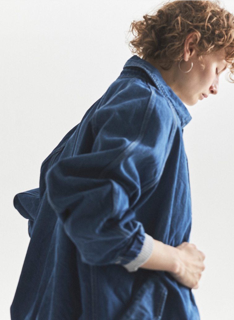 ユニセックス デニムブルゾン 詳細画像 Indigo 1