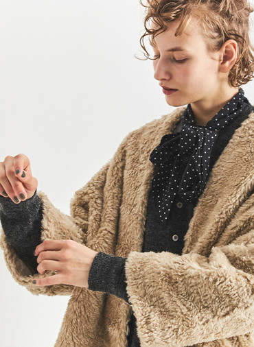 リネンウールショールジャケット 詳細画像 Beige 1