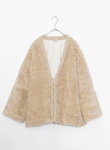 リネンウールショールジャケット 詳細画像 Beige 1