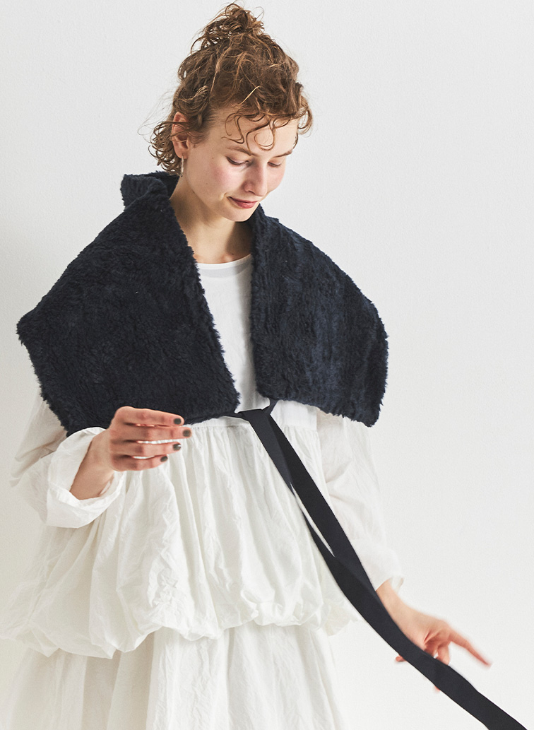 リネンウールショール 詳細画像 Beige 3