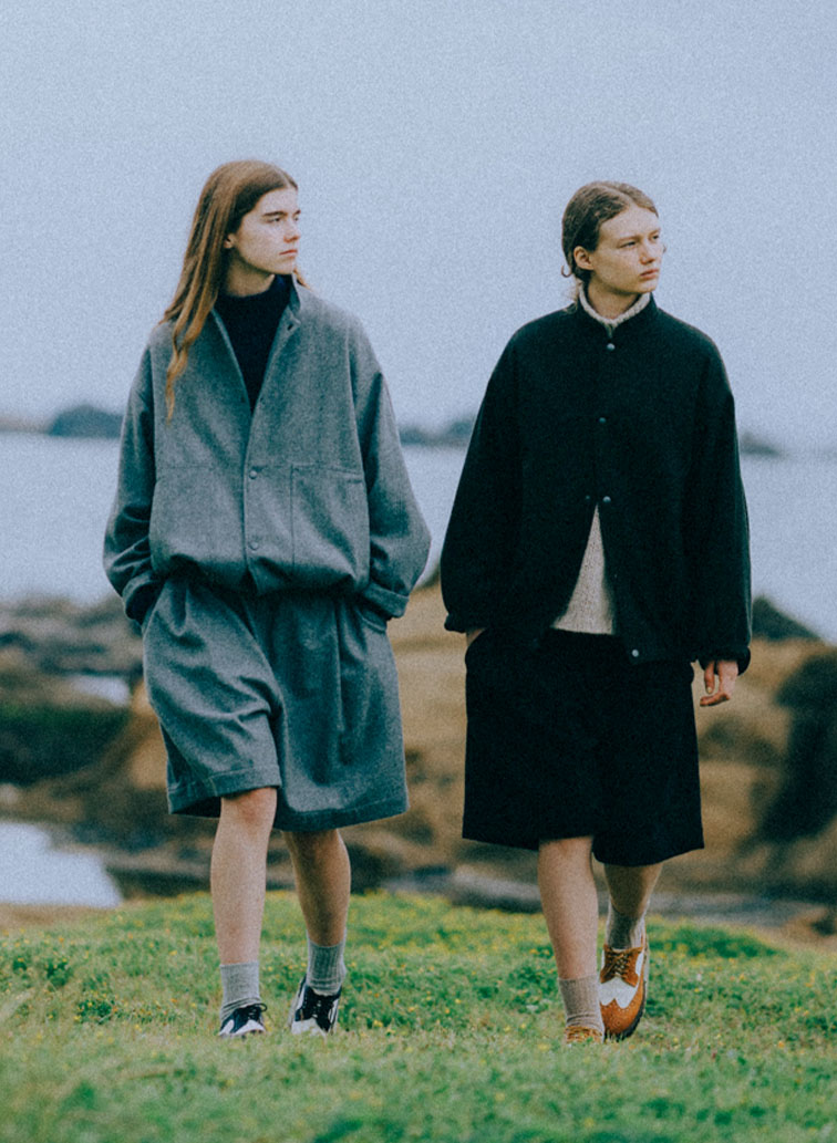 ウールフラノブルゾン 詳細画像 Gray 2