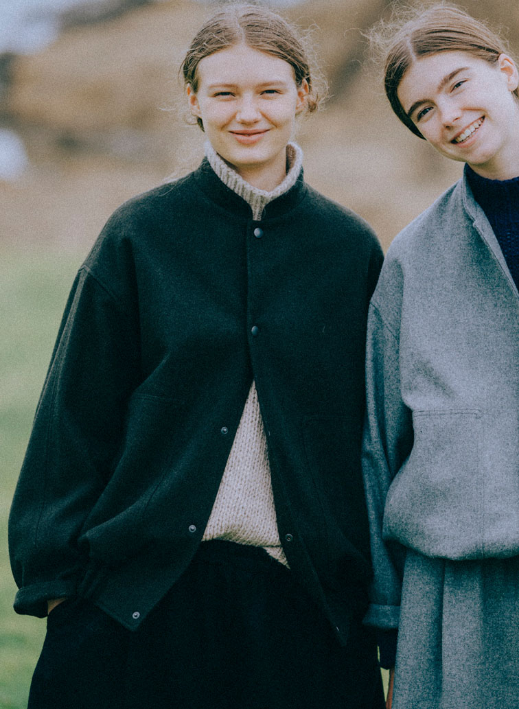 ウールフラノブルゾン 詳細画像 Black 1