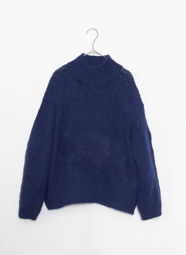 ハンドニットハイネックプルオーバー 詳細画像 Navy 1