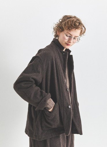 ウールテーラードジャケット 詳細画像 Brown 2