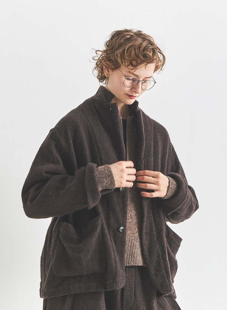 ウールテーラードジャケット 詳細画像 Brown 1