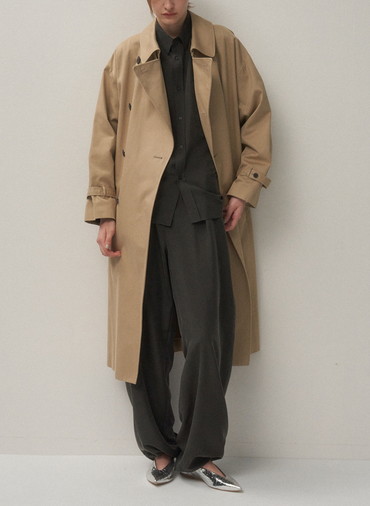 WEST POINT OVERSIZED TRENCH COAT 詳細画像 Beige 3