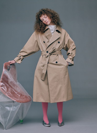 WEST POINT OVERSIZED TRENCH COAT 詳細画像 Beige 3