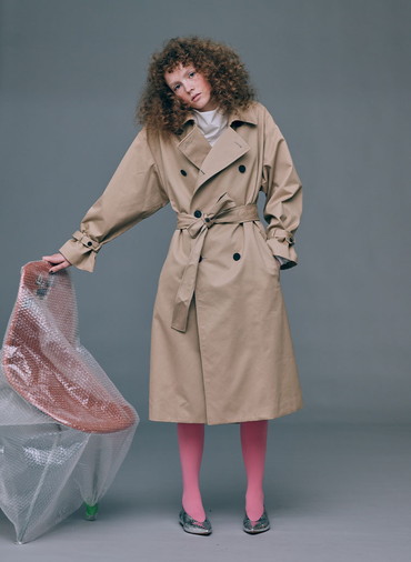 WEST POINT OVERSIZED TRENCH COAT 詳細画像 Beige 6