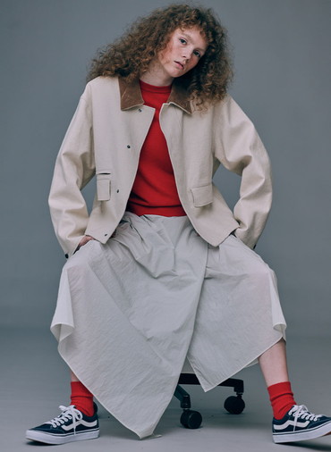 HAND DYED NYLON WRAPED SKIRT 詳細画像 Gray 8