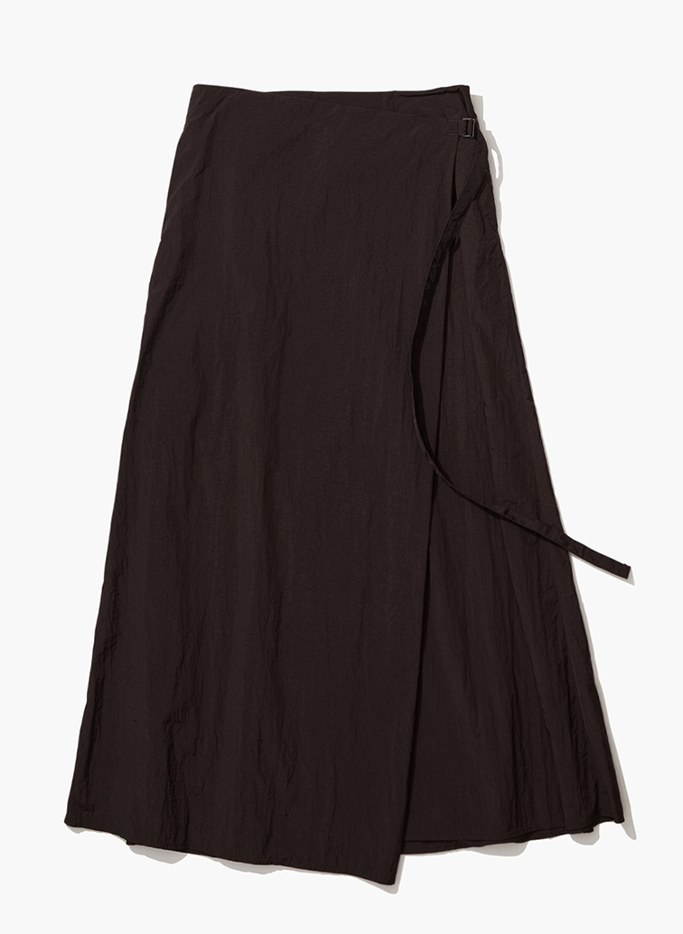 HAND DYED NYLON WRAPED SKIRT 詳細画像 Brown 1