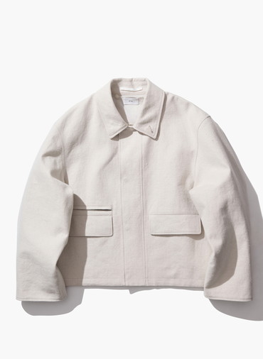 HEMP SUEDE HUNTING JACKET 詳細画像 Ivory 1