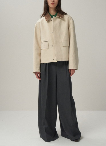 HEMP SUEDE HUNTING JACKET 詳細画像 Ivory 4