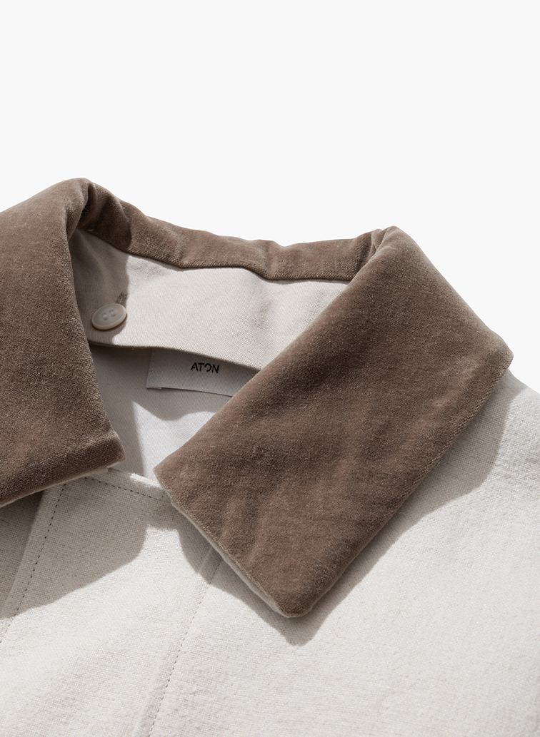HEMP SUEDE HUNTING JACKET 詳細画像 Ivory 2
