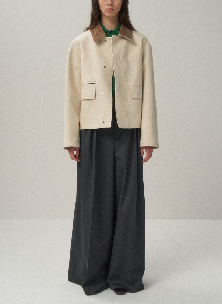 HEMP SUEDE HUNTING JACKET 詳細画像 Ivory 3