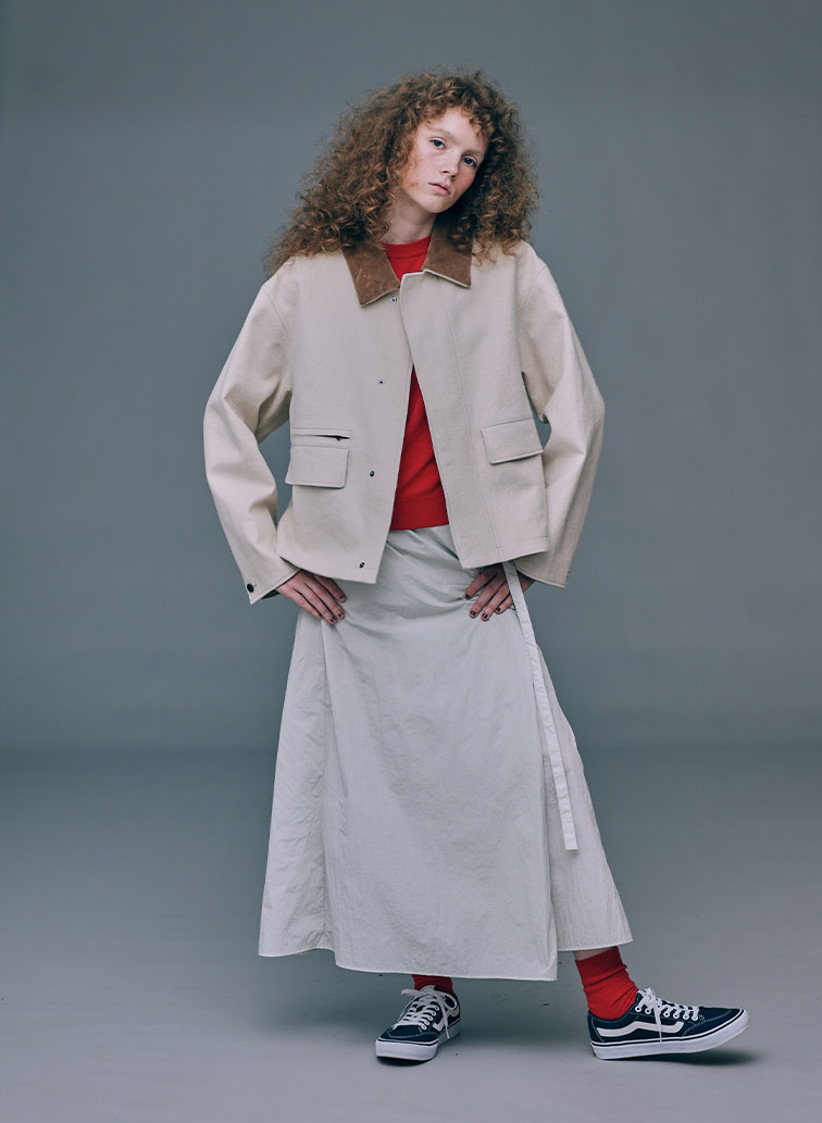 HEMP SUEDE HUNTING JACKET 詳細画像 Ivory 5