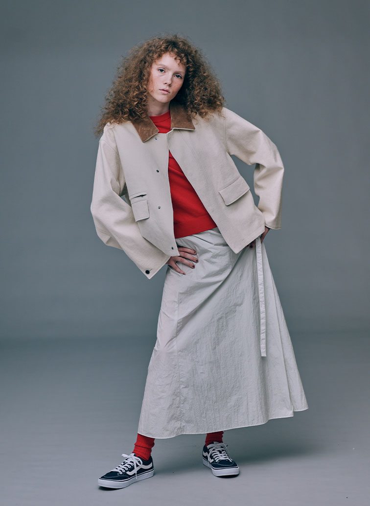 GARMENT DYED CASHMERE SILK CREWNECK SWEATER 詳細画像 Red 10