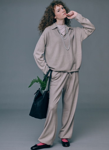 VINTAGE KNIT SKIPPER POLO SWEATER 詳細画像 Beige 5