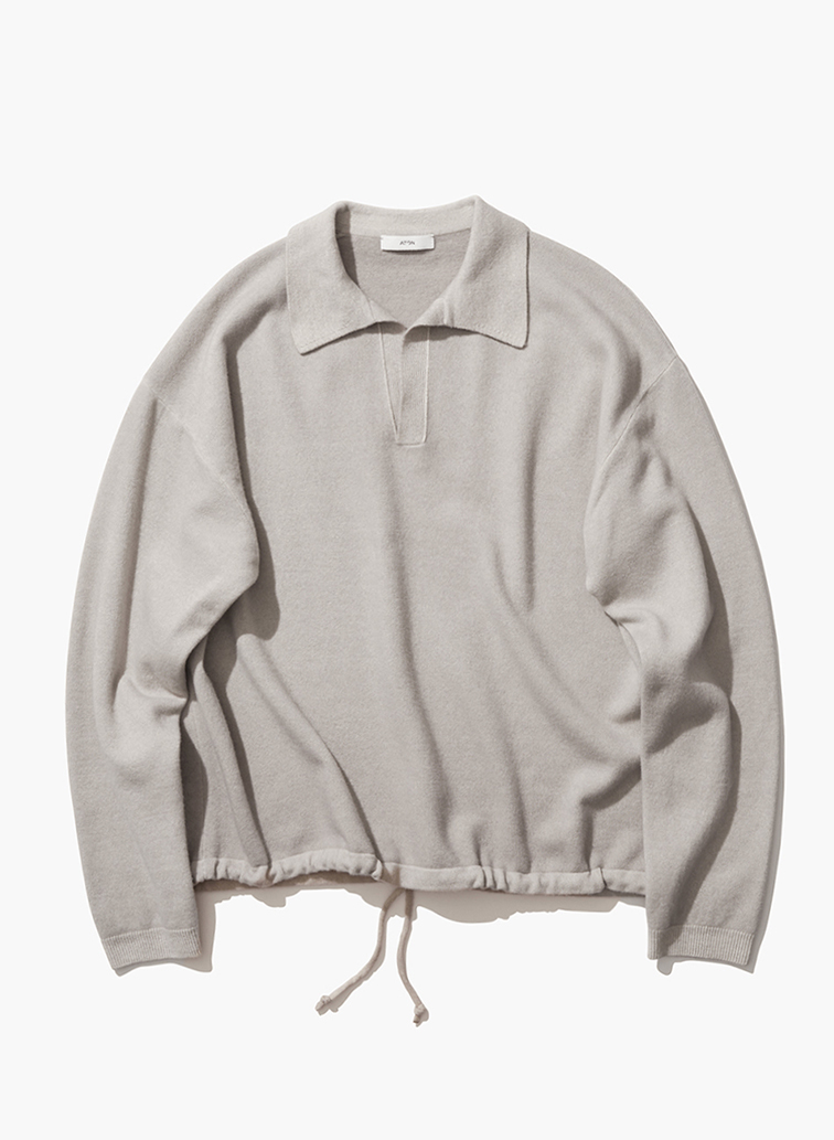 VINTAGE KNIT SKIPPER POLO SWEATER 詳細画像 Beige 5