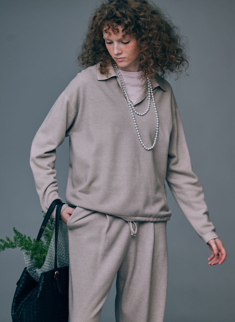 VINTAGE KNIT SKIPPER POLO SWEATER 詳細画像 Beige 2