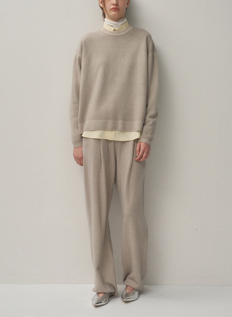 VINTAGE KNIT EASY STRAIGHT PANTS 詳細画像 Beige 1