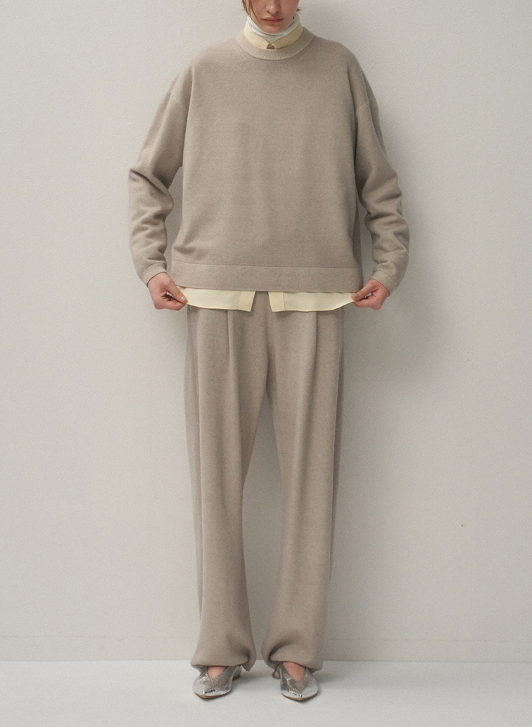VINTAGE KNIT EASY STRAIGHT PANTS 詳細画像 Beige 2