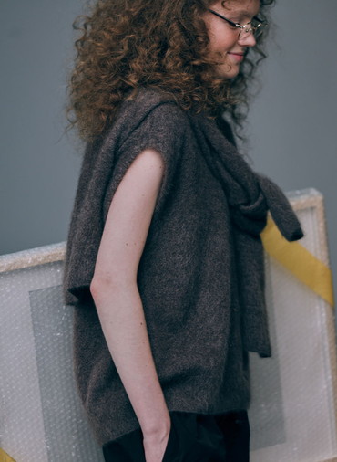 ROYAL CASHMERE FUR VEST 詳細画像 Brown 4