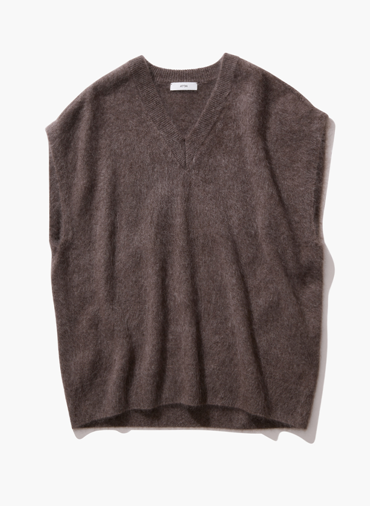 ROYAL CASHMERE FUR VEST 詳細画像 Brown 1