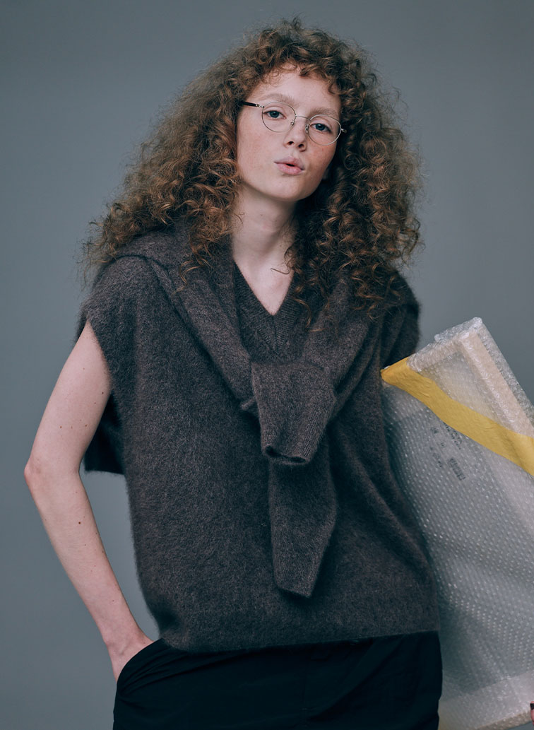 ROYAL CASHMERE FUR VEST 詳細画像 Brown 3