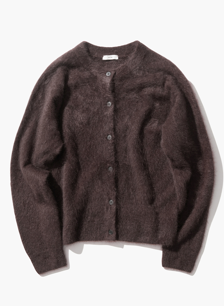 ROYAL CASHMERE FUR CREWNECK CARDIGAN 詳細画像 Brown 1