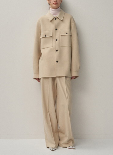 MERINO DOUBLE MELTON CPO JACKET 詳細画像 Beige 5