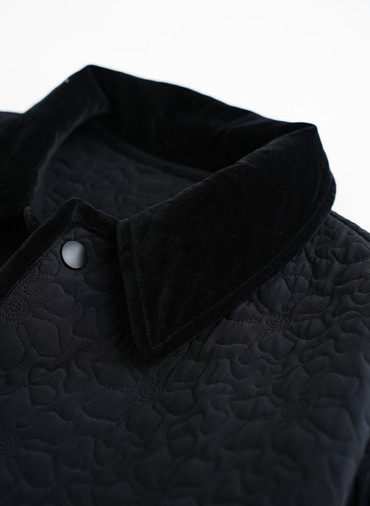 FLOWER EMBROIDERY COAT 詳細画像 Black 3