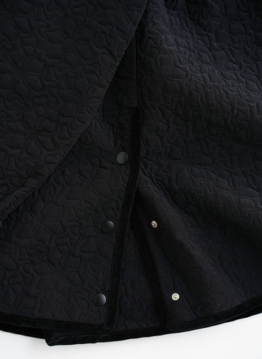 FLOWER EMBROIDERY COAT 詳細画像 Black 4