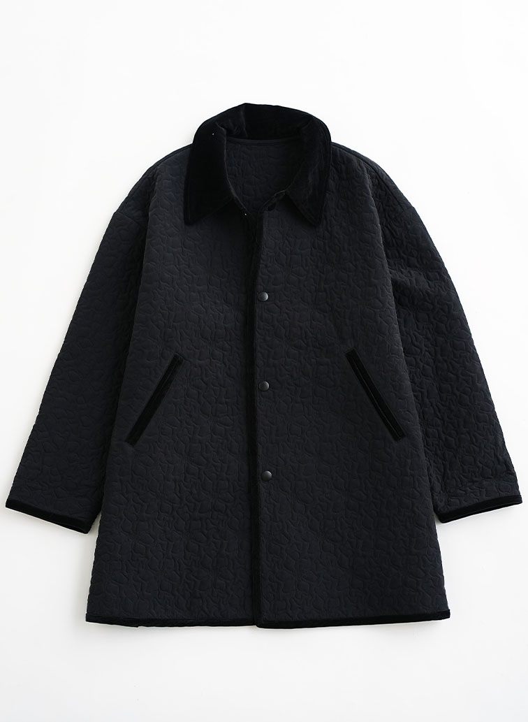 FLOWER EMBROIDERY COAT 詳細画像 Black 1