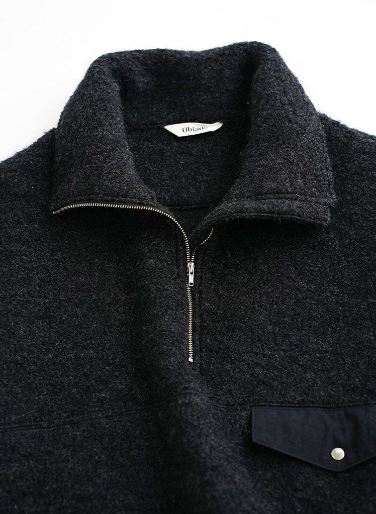 WOOL FLEECE TOPS 詳細画像 Charcoal Gray 4