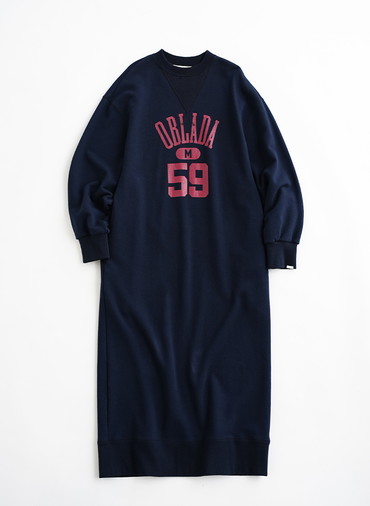 COLLEGE SWEAT DRESS 詳細画像 Gray 1