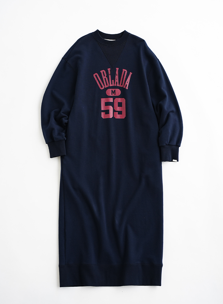 COLLEGE SWEAT DRESS 詳細画像 Navy 1