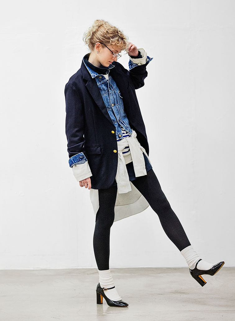 BRENDA BIG TRUCKER JACKET 詳細画像 Blue 3