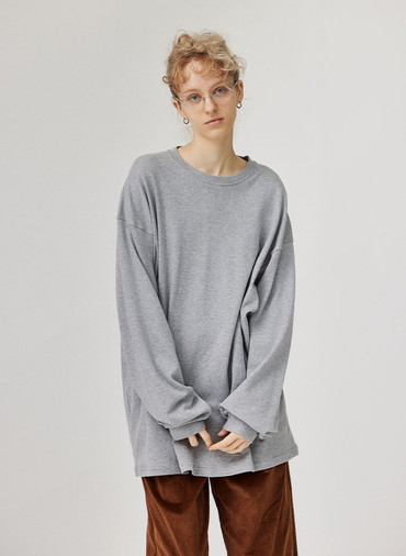 CREW NECK PULL OVER 詳細画像 Gray 3