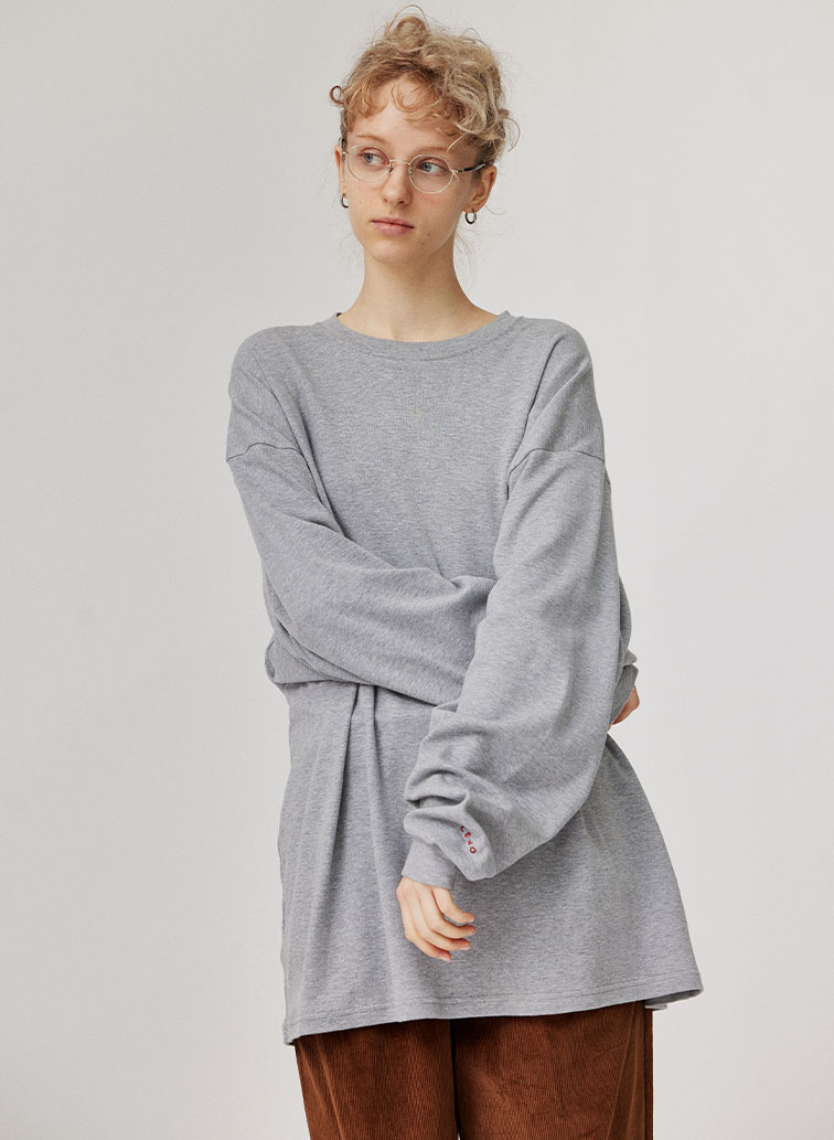 CREW NECK PULL OVER 詳細画像 Gray 4