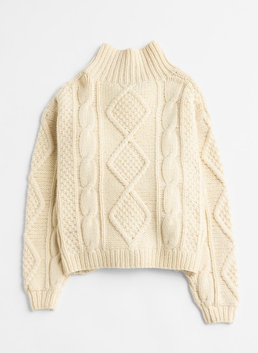 【CAPSULE COLLECTION】ARAN  CARDIGAN 詳細画像 Ivory 8
