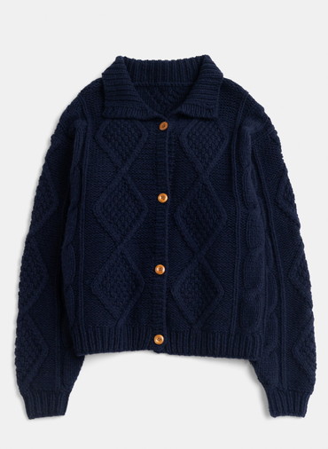 【CAPSULE COLLECTION】ARAN  CARDIGAN 詳細画像 Navy 10